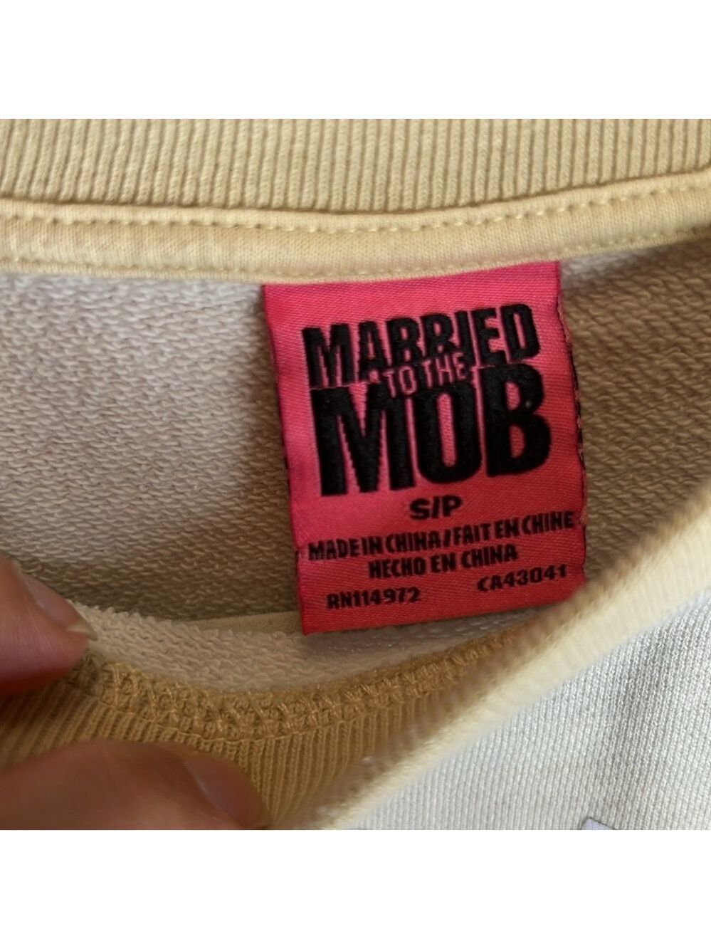 Married to the Mob Logo Sweat Shirt Size Small - Picture 5 of 10